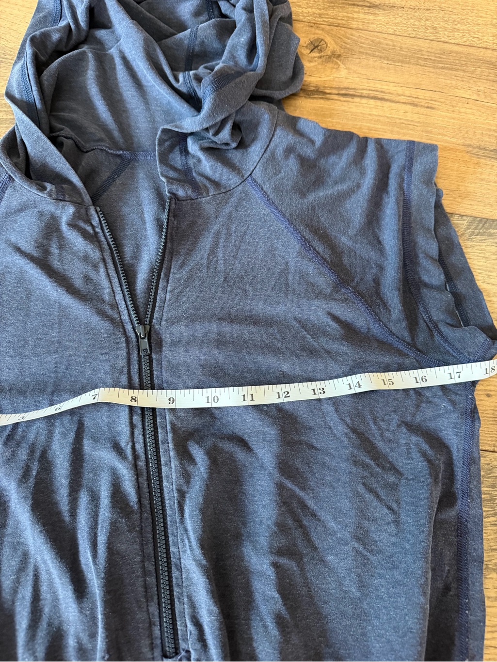 Imbodhi Navy Blue Hooded Short Sleeve Jumpsuit Romper Size Small — image 7 of 8